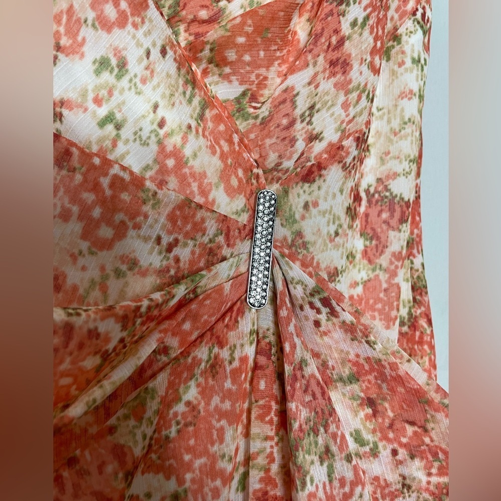 Lauren Ralph Lauren Floral Ruffle-Trim Georgette Gown - Picture 4 of 14